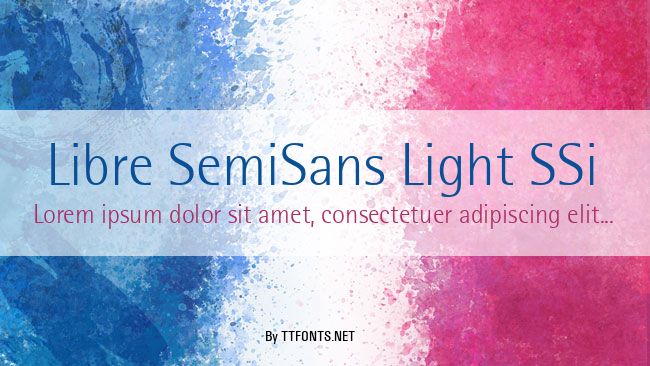 Libre SemiSans Light SSi example